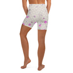 Load image into Gallery viewer, Spring Dink Logo© Beige &amp; Fuchsia Women&#39;s High-Waisted Pickleball Shorts, UPF 50+
