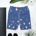Load image into Gallery viewer, Spring Dink Logo© Red, White &amp; Blue Women&#39;s High-Waisted Pickleball Shorts, UPF 50+
