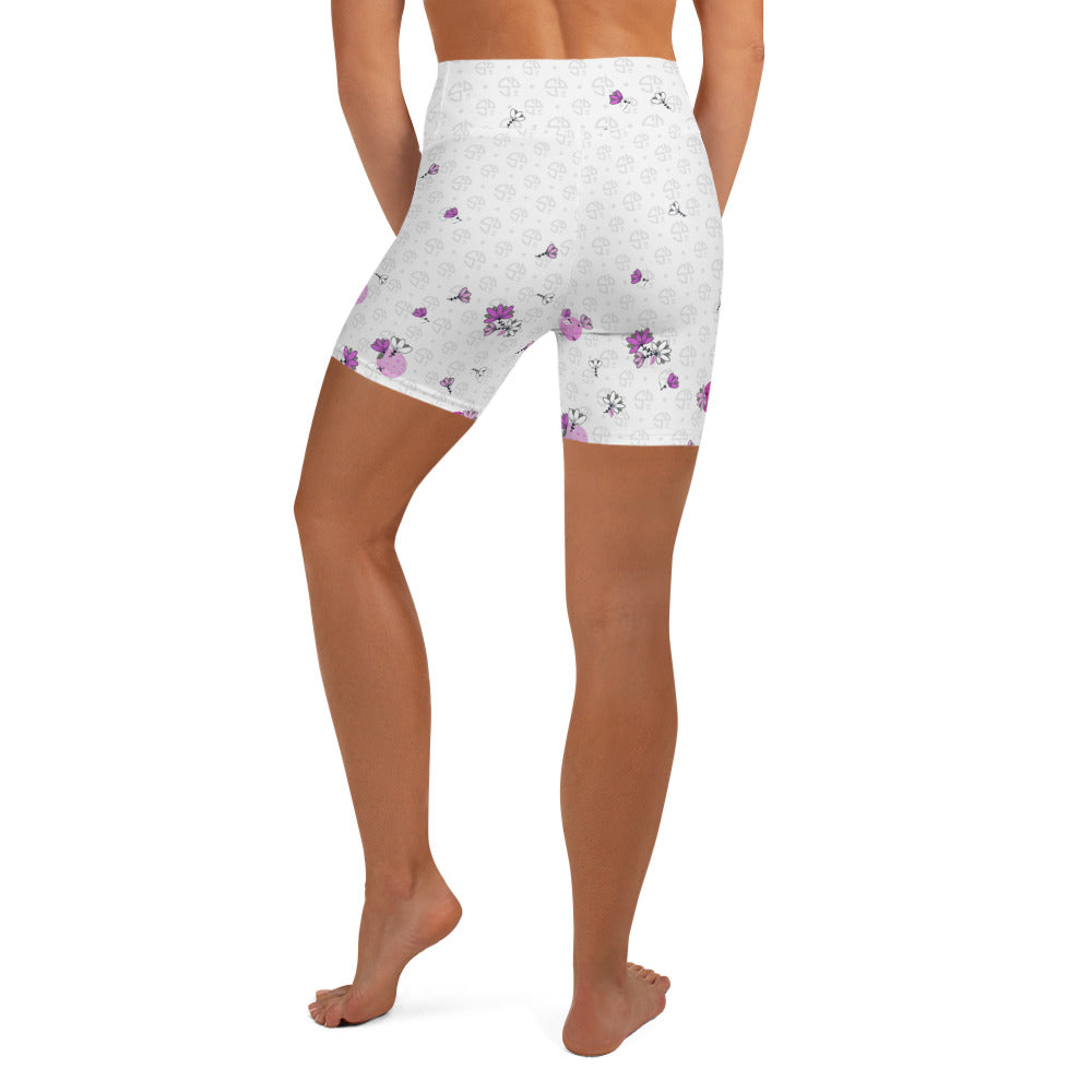 Spring Dink Logo© Grey & Fuchsia Women's Pickleball Shorts, UPF 50+