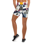 Load image into Gallery viewer, Dink &amp; Drive under the Sun Soft Chaos© Women&#39;s High-Waisted Pickleball Shorts, UPF 50+
