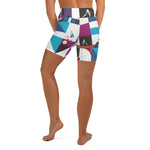 Load image into Gallery viewer, Dink &amp; Drive under the Sun Hopeful Discordance© Women&#39;s High-Waisted Pickleball Shorts, UPF 50+
