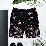 Load image into Gallery viewer, &quot;La Vie en Noir du Pickleball&quot; Spring Dink Gradient© Multi-Colored Women&#39;s High-Waisted Pickleball Shorts, UPF 50+
