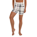 Load image into Gallery viewer, Got Pla(yed)id© Beige &amp; White Women&#39;s Pickleball Shorts, UPF 50+
