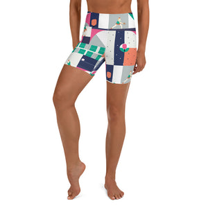 Dink & Drive under the Sun Ambient© Women's High-Waisted Pickleball Shorts, UPF 50+