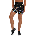 Load image into Gallery viewer, &quot;La Vie en Noir du Pickleball&quot; Spring Dink Gradient© Multi-Colored Women&#39;s High-Waisted Pickleball Shorts, UPF 50+
