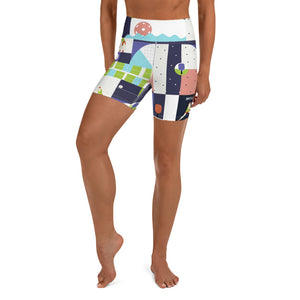 Dink & Drive under the Sun Rowdy© Women's High-Waisted Pickleball Shorts, UPF 50+