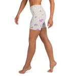 Load image into Gallery viewer, Spring Dink Logo© Beige &amp; Fuchsia Women&#39;s High-Waisted Pickleball Shorts, UPF 50+
