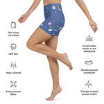 Load image into Gallery viewer, Spring Dink Logo© Red, White &amp; Blue Women&#39;s High-Waisted Pickleball Shorts, UPF 50+
