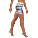 Load image into Gallery viewer, Got Pla(yed)id© Grey &amp; Fuchsia Women&#39;s High Waisted Pickleball Shorts
