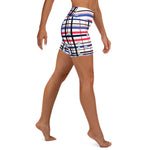 Load image into Gallery viewer, Got Pla(yed)id© Red, White &amp; Blue Women&#39;s High-Waisted Pickleball Shorts, UPF 50+
