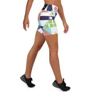 Dink & Drive under the Sun Rowdy© Women's High-Waisted Pickleball Shorts, UPF 50+