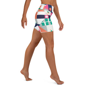 Dink & Drive under the Sun Ambient© Women's High-Waisted Pickleball Shorts, UPF 50+