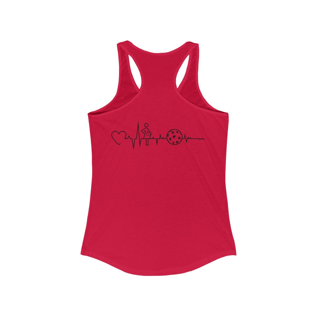 Women's Racerback Tank - Baby Girl on Board - Love, Baby Girl and Pickleball