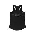 Load image into Gallery viewer, Women&#39;s Racerback Tank - Baby Girl on Board - Love, Baby Girl &amp; Pickleball - Print Silver Grey
