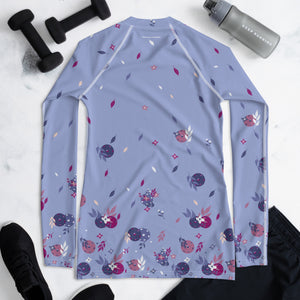 Spring Dink Gradient© Lavender Women's Performance Long Sleeve Shirt for Pickleball Enthusiasts, UPF 50+