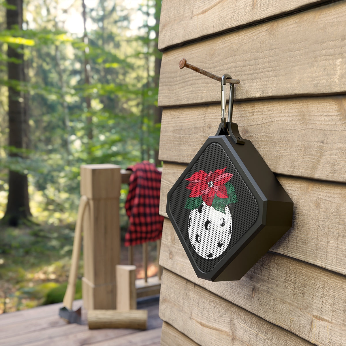 "Poinsettia Pickleball©" Blackwater Outdoor Bluetooth Speaker for Pickleball enthusiasts