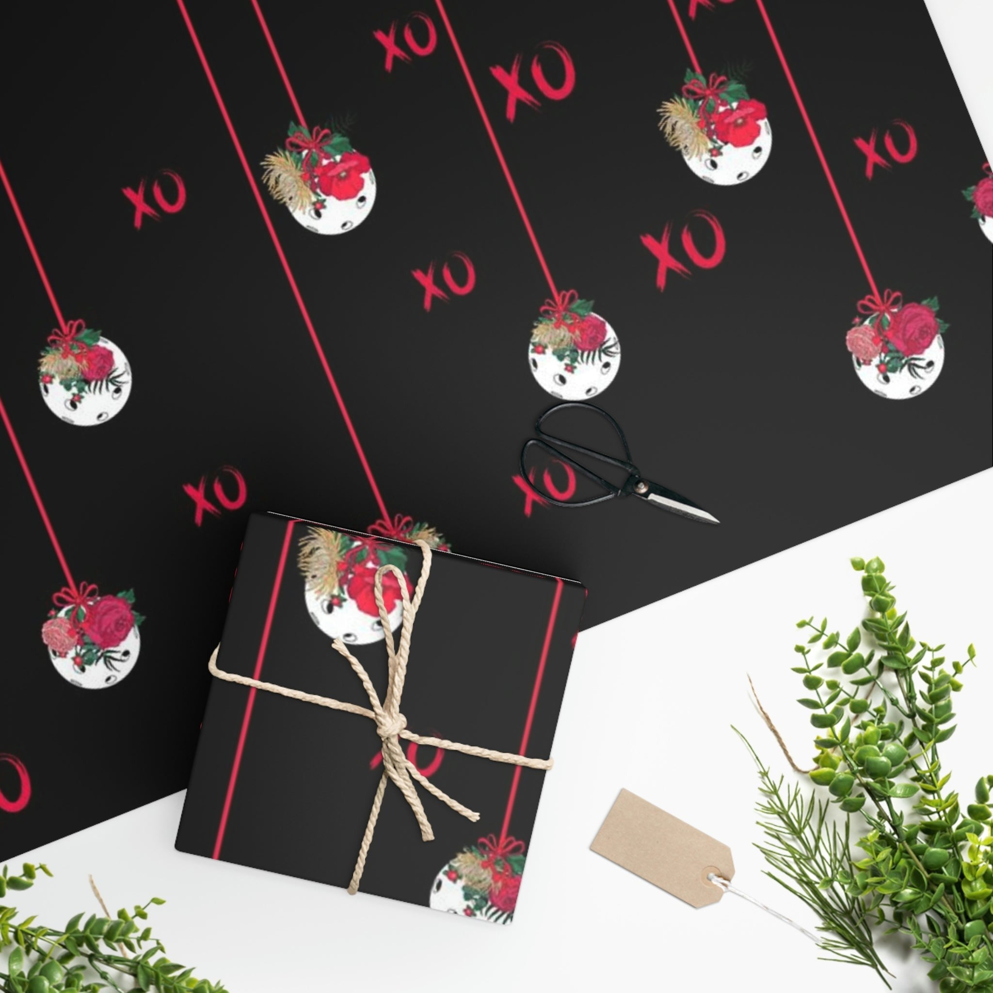 Be my Valentine!© XO Wrapping Paper for Pickleball Enthusiasts