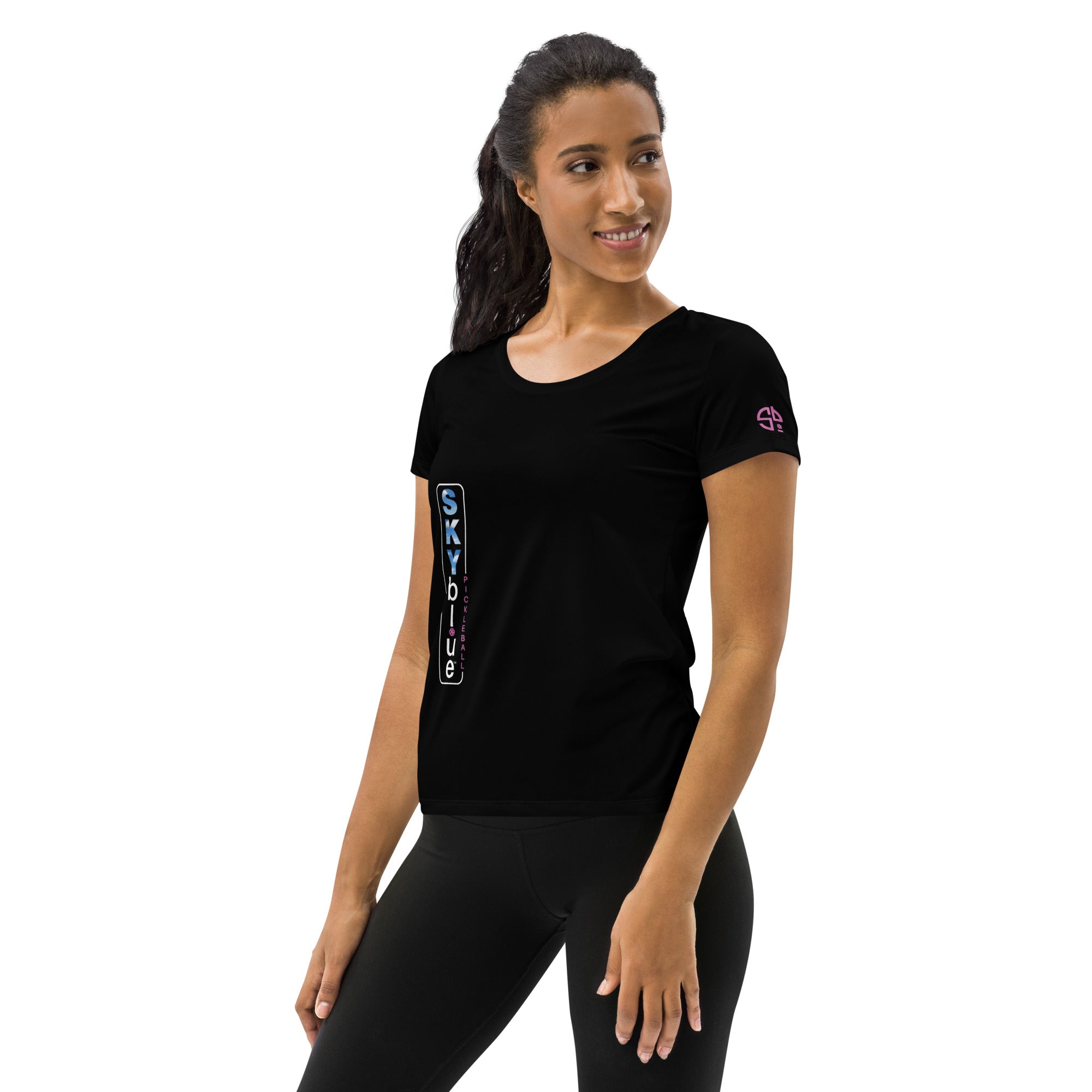 SKYblue™ Black Women's Performance Athletic T-Shirt for Pickleball Enthusiasts - Play Pickleball in Style! for Got Pla(yed)id Beige, Black & Pink