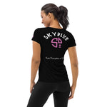 Load image into Gallery viewer, SKYblue™ Black Women&#39;s Performance Athletic T-Shirt for Pickleball Enthusiasts - Play Pickleball in Style! for Got Pla(yed)id Beige, Black &amp; Pink
