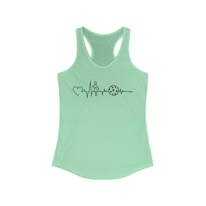 Women's Racerback Tank - Baby Girl on Board - Love, Baby Girl and Pickleball