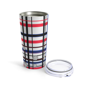 Got Pla(yed)id© Red, White & Blue Tumbler 20oz for Pickleball Enthusiasts