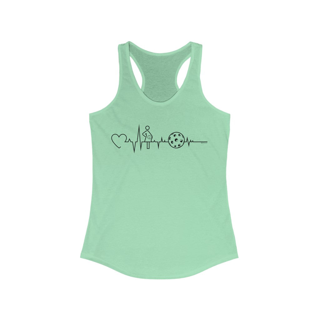 Women's Racerback Tank - Baby Boy on Board - Love, baby boy & pickleball