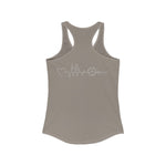 Load image into Gallery viewer, Women&#39;s Racerback Tank - Baby Girl on Board - Love, Baby Girl &amp; Pickleball - Silver Grey Print
