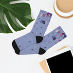 Load image into Gallery viewer, Spring Dink Gradient© Lavender Socks for Pickleball Enthusiasts
