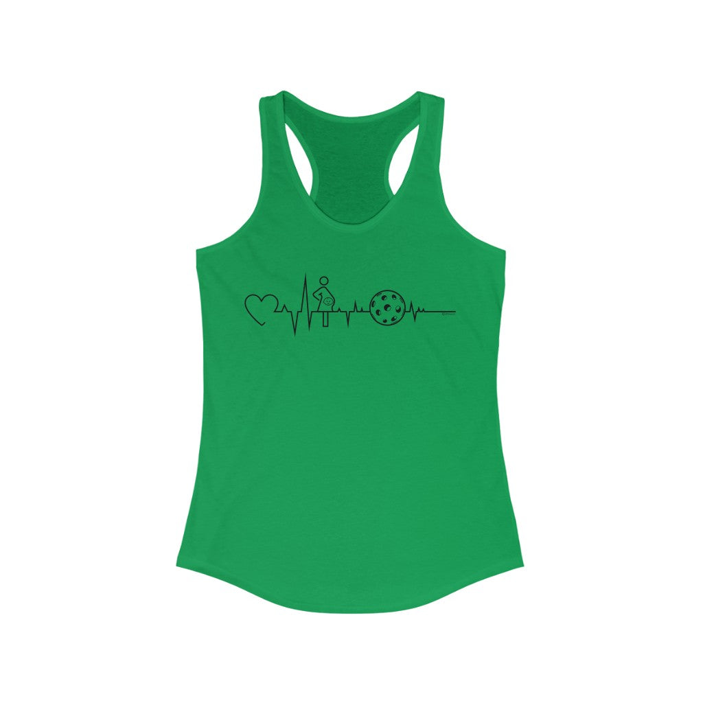 Women's Racerback Tank - Baby Boy on Board - Love, baby boy & pickleball