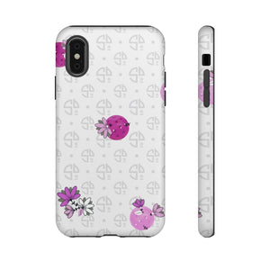 Tough Cases for Various Cell Phone Models - For Pickleball Enthusiasts - Spring Dink Logo Grey & Fuchsia